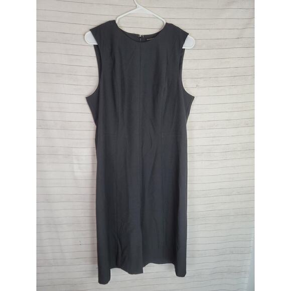 BANANA REPUBLIC SLEEVELESS BLACK BASIC WORK KNIT MIDI DRESS, SZ 14 - Picture 1 of 12